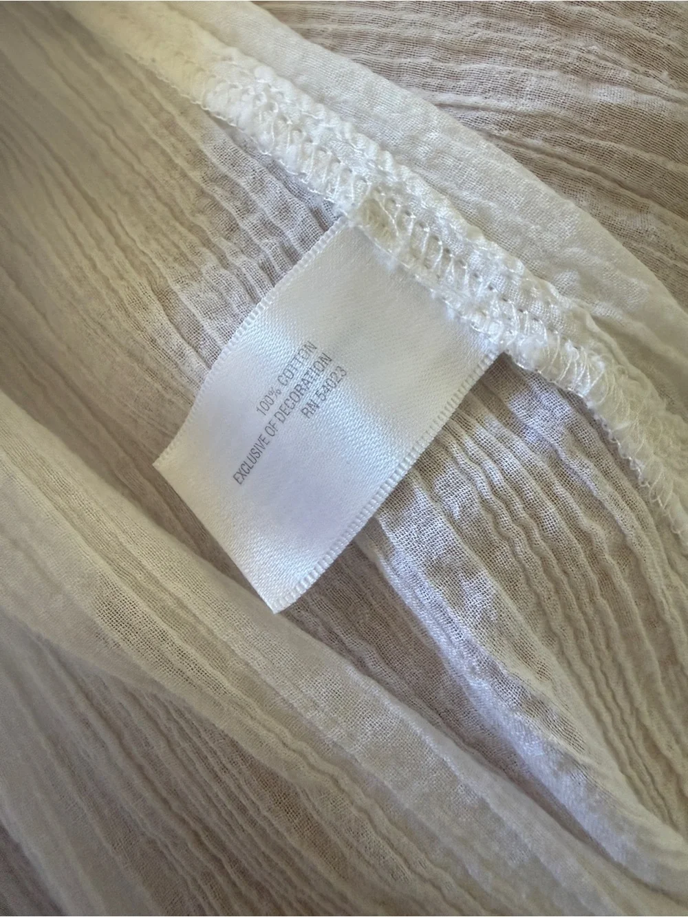 Old Navy White Long-Sleeve Dress/Swim Cover-Up